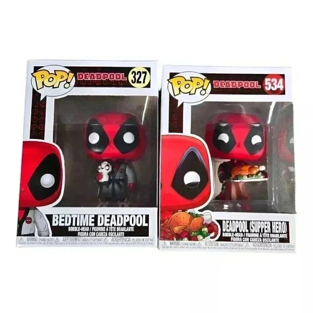 Marvel Funko Pop Vinyl Deadpool Lot of 2 - Superhero Bedtime Figure-Coll…